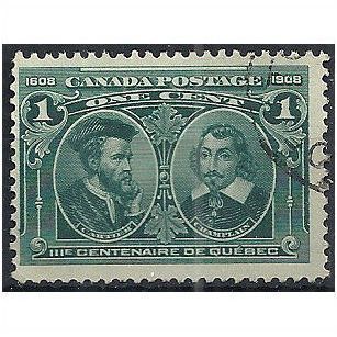 Canada 1908 SG189 1c Blue-Green Very Fine Used . ..