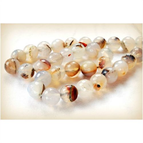 15 no. Natural Brown White Faceted Polished 10 mm Beads Jewellery Making 1996