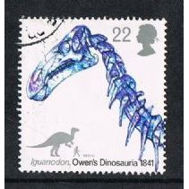 Great Britain 1991 Dinosaurs Owen 22p Iguanodon Used SG 1573 postage stamp