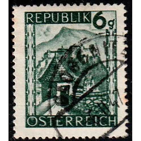 Austria 1945 Landscapes 6g Used Stamp.