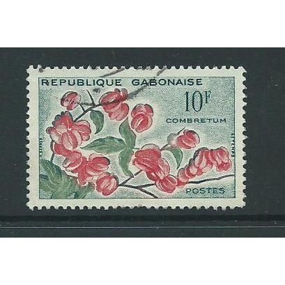 gabon stamps sg180 sg 180 vfu flowers