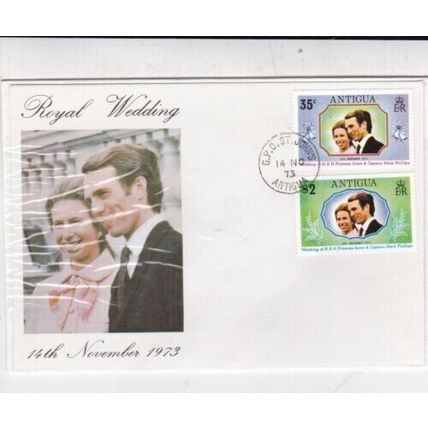 Antigua 1973 Royal Wedding FDC St Johns cancel unaddressed VGC