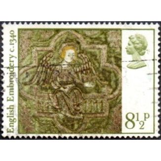 1976 Christmas. 8.1/2p Value. Angel With Crown. Very Fine Used