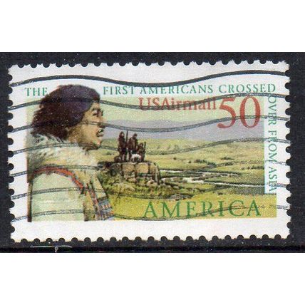 USA 1991 America PUAS - First Americans Crossed over from Asia 50c Airmail Used