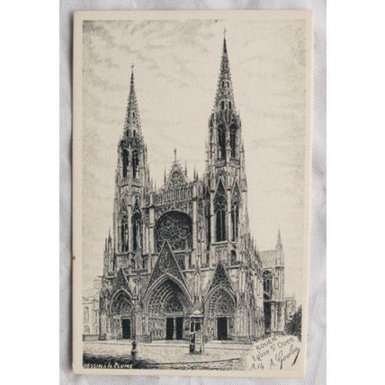 vintage postcard Rouen - Eglise S Ouen
