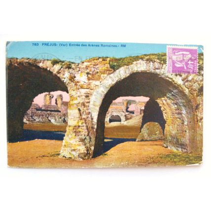 vintage postcard Fréjus, Entree des Arènes Romaines