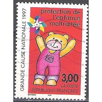 France 1997 Michel 3264 O Cote (2008) 1.00 € Protection de l'enfance maltraitée