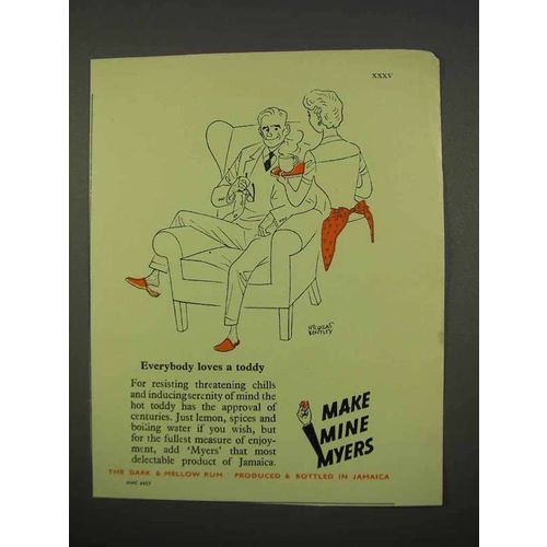 1955 Myers Rum Ad - Everybody Loves a Toddy