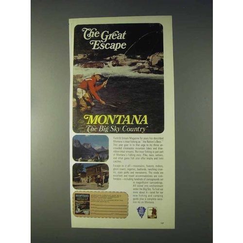 1970 Montana Tourism Ad - The Great Escape