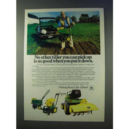 1983 John Deere 216 Tiller, 624 Tiller Ad - Put it Down