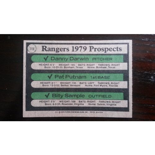 1979 Topps Card # 713 Texas Rangers Prospects Excellent (5)