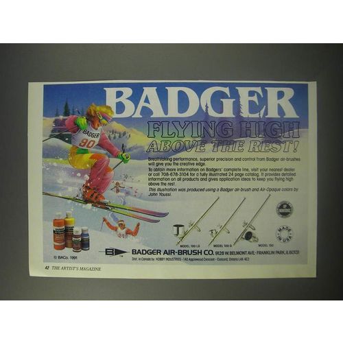1990 Badger Air Brushes Ad - Badger Flying high