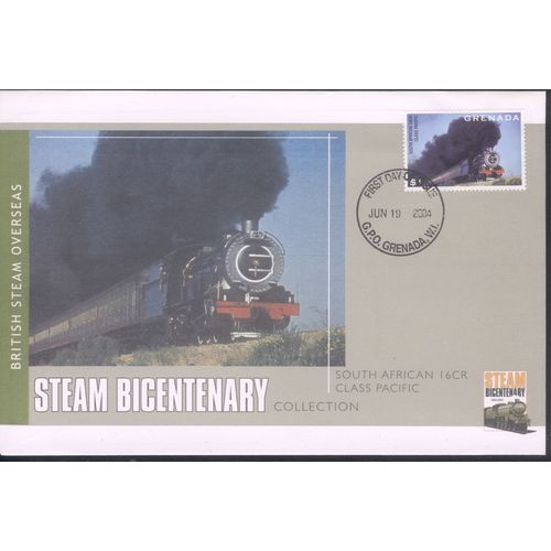 Grenada FDC 2004 - South African Railways 16CR Class Pacific