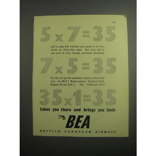 1948 BEA British European Airways Ad - 5x7=35