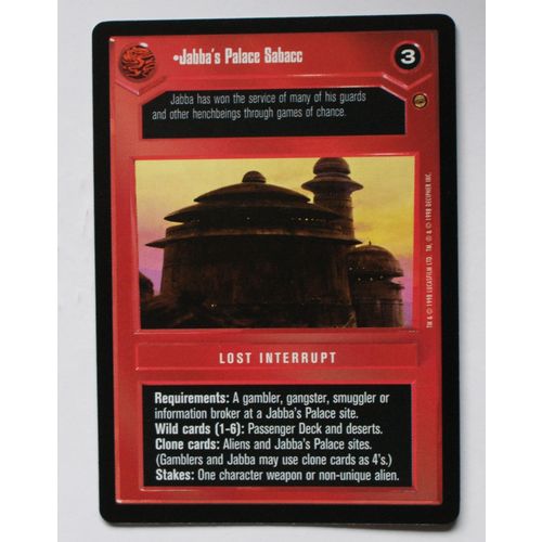 Star Wars CCG: Jabba's Palace Limited # Jabba's Palace Sabacc (A) 1998 dark