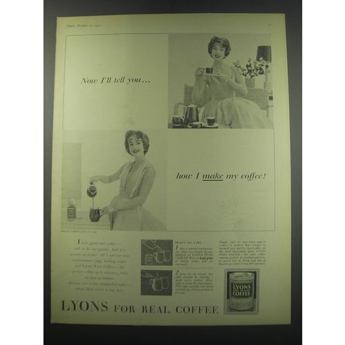 1957 Lyons Coffee Ad - Now I'll tell you
