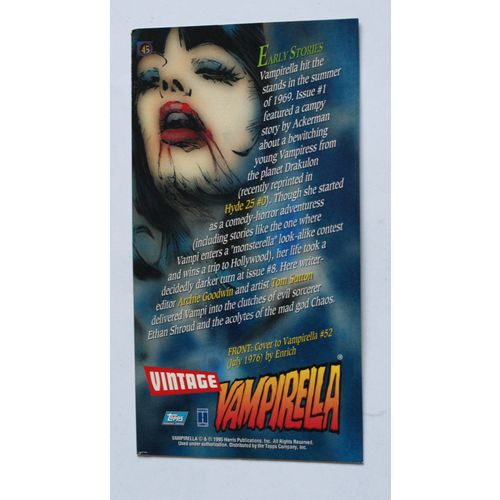 Vampirella Gallery Base Gold trading Card # 45 (A) - 1995 Topps Harris comics