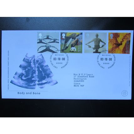 ROYAL MAIL - MILLENNIUM COLLECTION: BODY AND BONE FIRST DAY COVER