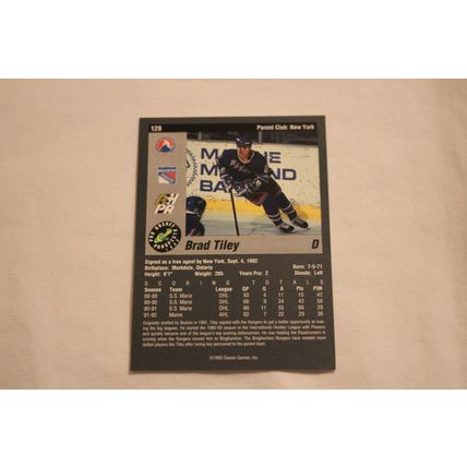Brad Tiley 1993 Classic Pro Hockey Prospects NO. 129