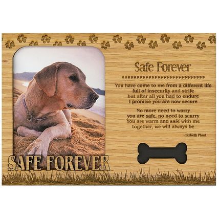 Safe Forever Engraved Wood Picture Frame Magnet
