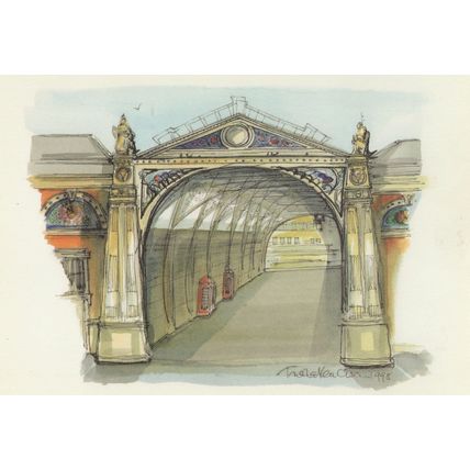 Smithfield Market London Victorian 1878 Painting Postcard