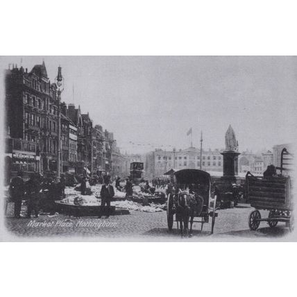 Market Place Nottingham Postcard unused VGC