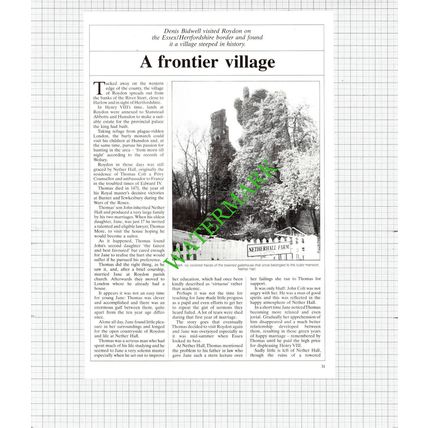 Roydon Essex - 1989 Article
