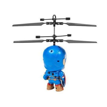 Marvel Captain America Licensed 3.5" Infrared Flying Figure UFO Big Head Heli