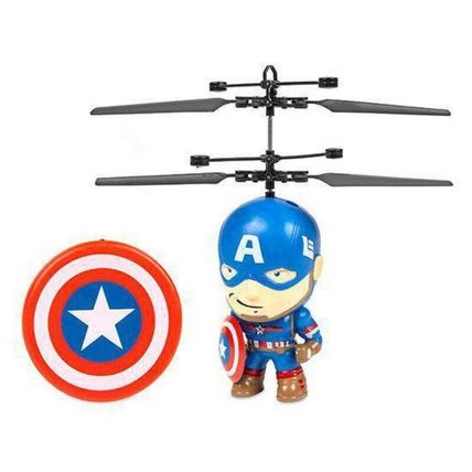Marvel Captain America Licensed 3.5" Infrared Flying Figure UFO Big Head Heli