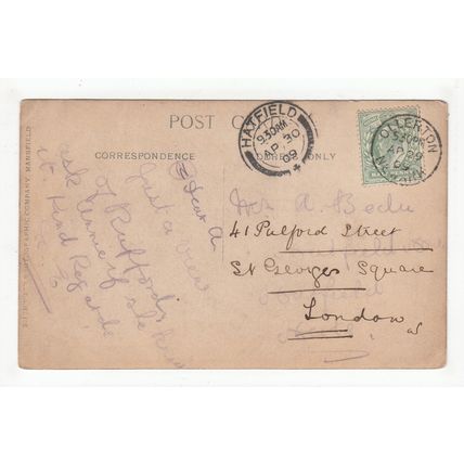 1909 Ollerton Newark Single Ring Postmark on Postcard