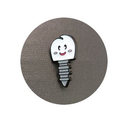 Tooth Enamel Pin Badge Cartoon Style Lapel 2.8 cm X 1.6 cm Comic Fun BA73