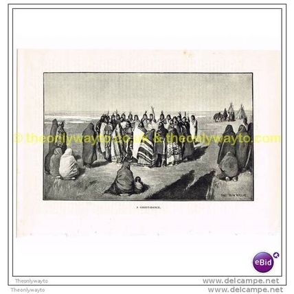 A GHOST DANCE, Book Illustration, c1897