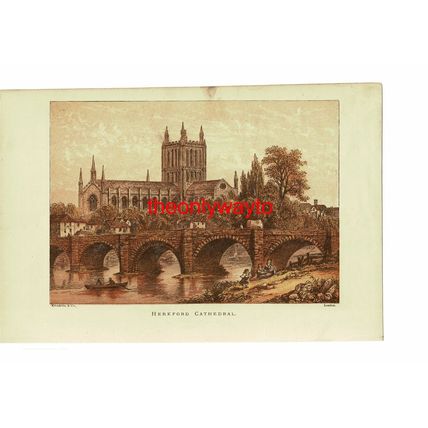 Hereford Cathedral, Book Illustration (Print), 1872
