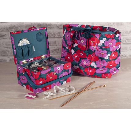 Hobby Gift Large Sewing Craft Hobby Storage Box, Modern Floral