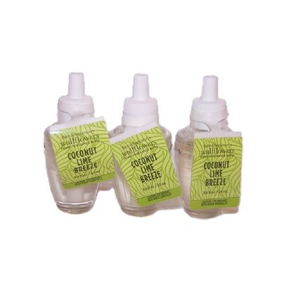 Bath & Body Works Coconut Lime Breeze Wallflower Fragrance Refill Bulb x3