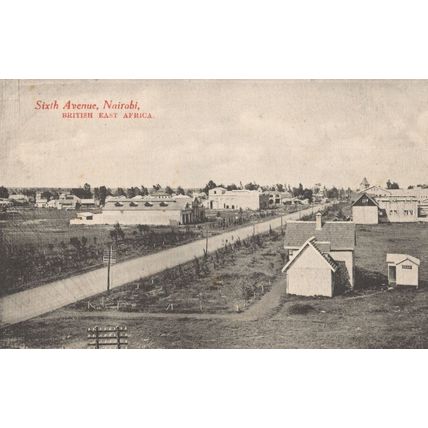 Sixth Avenue Nairobi Antique African Postcard