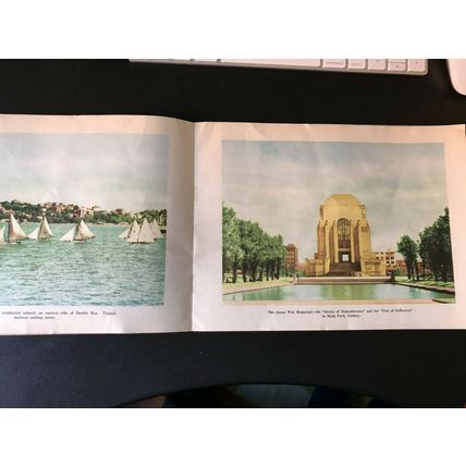 SYDNEY AUSTRALIA TOURIST BEAUTIFUL BOOK 1951 NUCOLOR24 pages 1st Ed PHOTOS GC