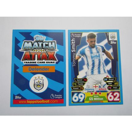 129. Tommy Smith - Huddersfield Town - Match Attax 2017/18 Football Card EF1