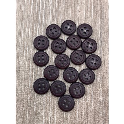 20 x 11mm Dark Maroon Buttons 4 Hole Baby Cardigans Handmade Knitting Sewing