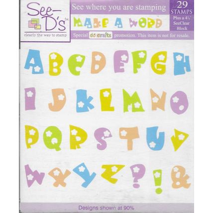See-D's. Flower Power ALphabet Stamp Set. Stamping Cardmaking Scrapbooking