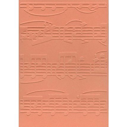 A6 Embossed Card. 10 Sheets. Music Notes. Cardmaking Scrapbooking Crafts Toppers