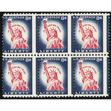 1042, Mint NH 8¢ Misperforation Error Block Of Six * Stuart Katz