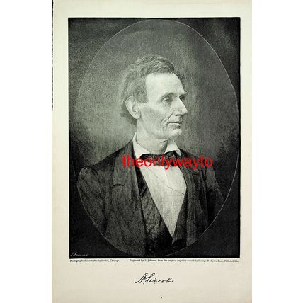 Abraham Lincoln, President, USA, Book Illustration (Print), 1886/7