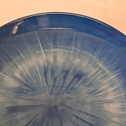 NEW Lot 4 Royal Norfolk BLUE BURST 7 1/2" Salad PLATES Spiral Tie Dye Serving
