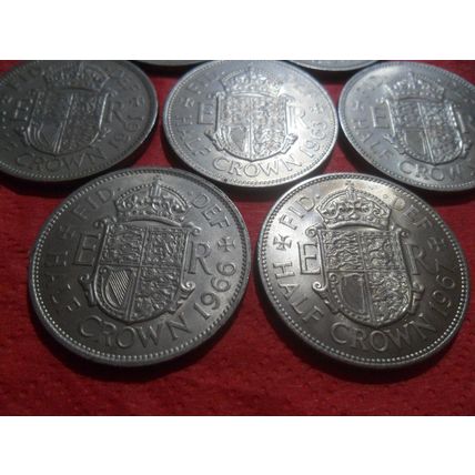 Collection of Elizabeth II Half-crowns.