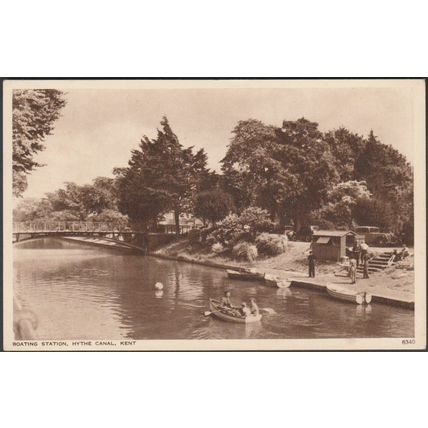 Boating Station, Hythe Canal, Kent, 1956 - Shoesmith & Etheridge Postcard