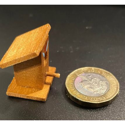 Wooden Birdbox for a Dollshouse Garden