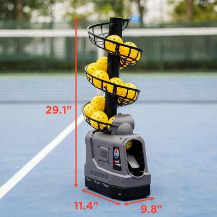 681PBH Pickleball Machine with Auto Swing, 3 Angles & 4 Speeds Adjustable, Porta