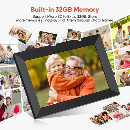 Frameo 10.1 Inch Wifi Digital Picture Frame, 1280X800 HD IPS Touch Screen Photo