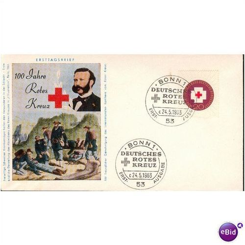 Germany FDC 1963 - SG 1314 - 100 Jahr Deutsches Rotes Kreuz
